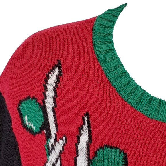 Ugly Christmas Sweater Men's Small Knit Pullover Reindeer Light Up Long Sleeve - Picture 8 of 10